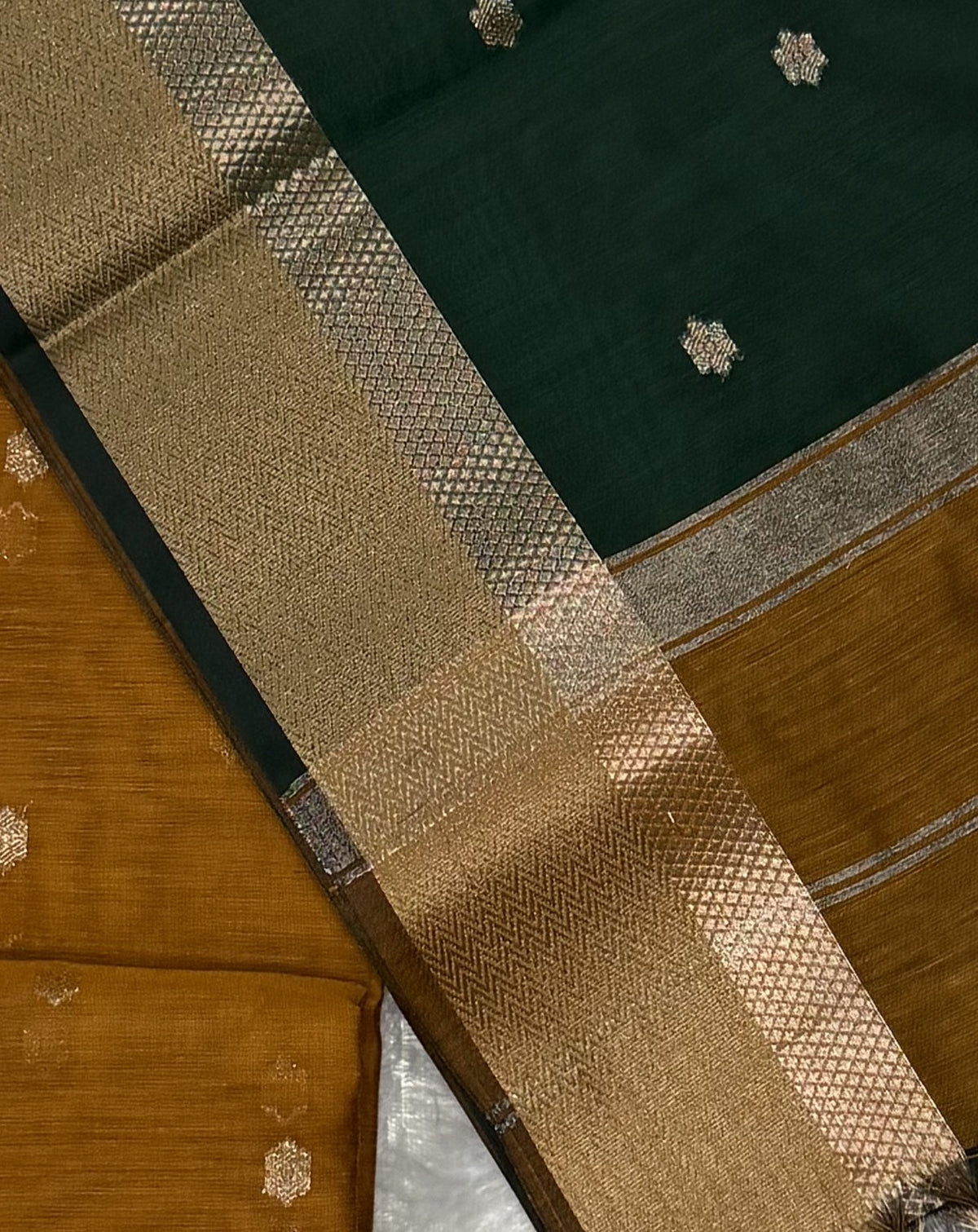 Maheshwari - Cotton Silk - Green Mustard