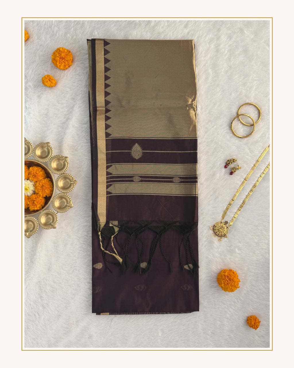 Maheshwari - Cotton Silk - Purple Gold