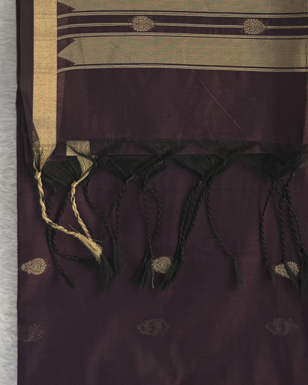 Maheshwari - Cotton Silk - Purple Gold