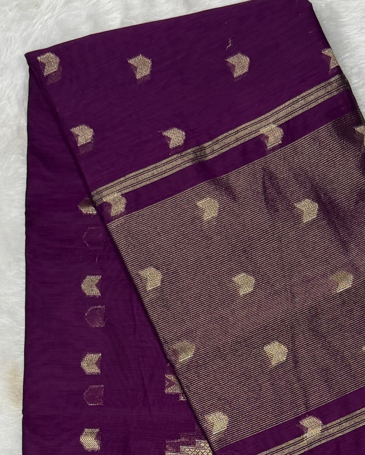 Maheshwari - Cotton Silk - Magenta Arrows