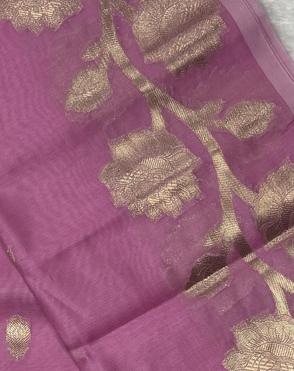 Maheshwari - Cotton Silk - Baby Pink Pastel Big