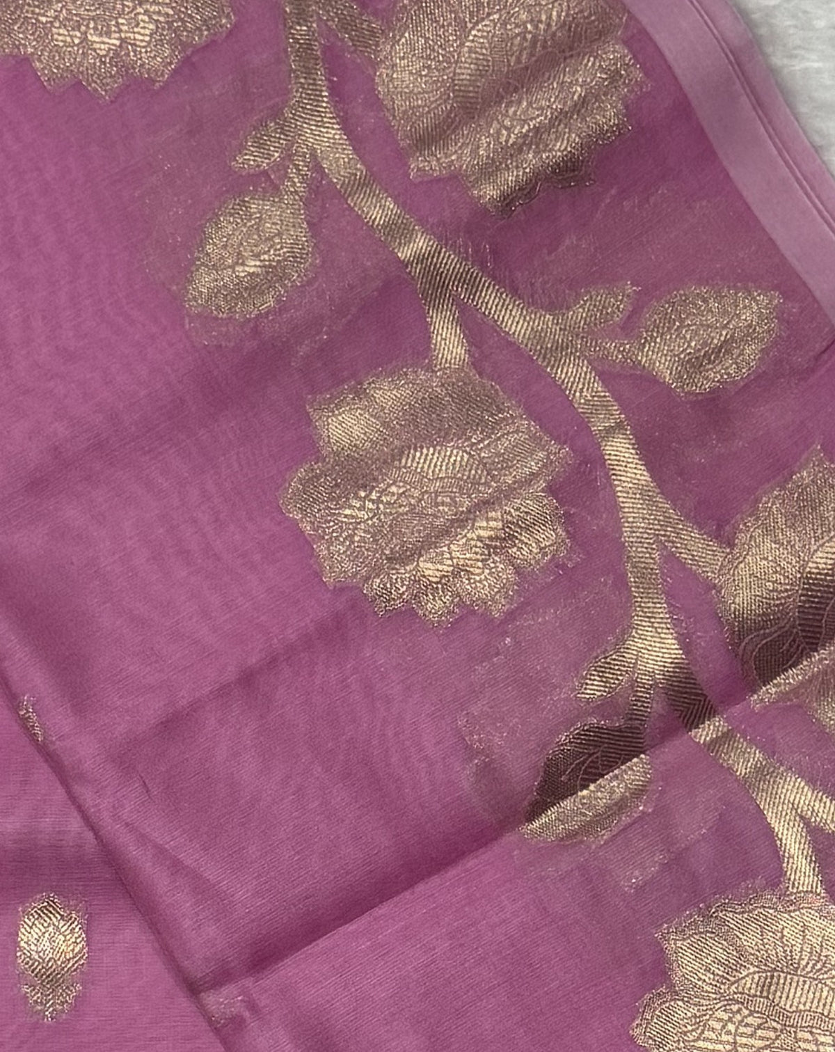 Maheshwari - Cotton Silk - Baby Pink Pastel Big