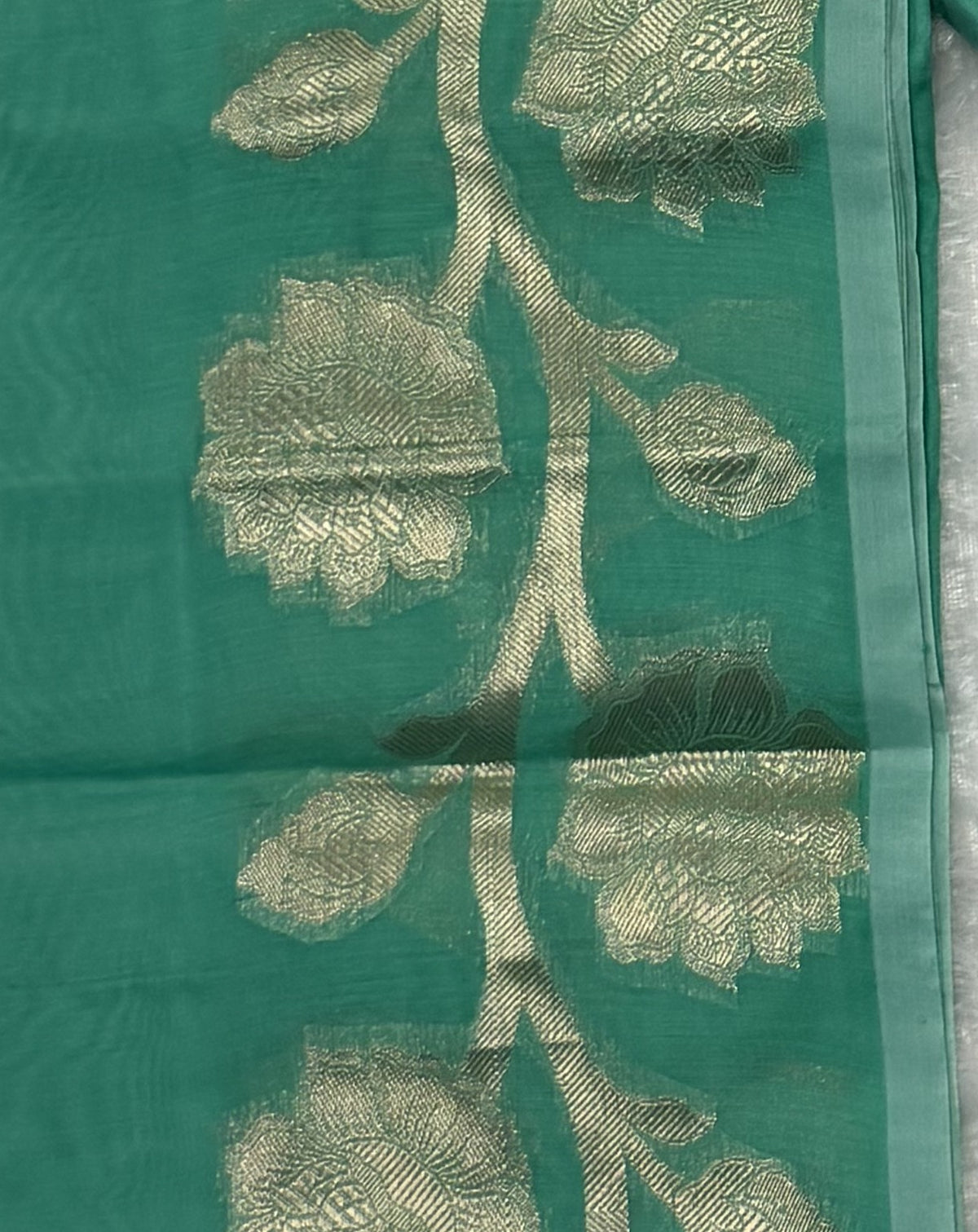 Maheshwari - Cotton Silk - Sea Green Pastel Big