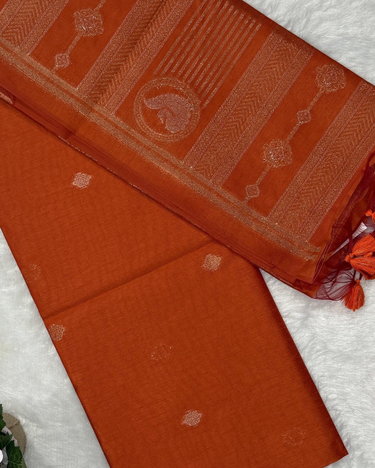 Silk - Linen Silk - Orange
