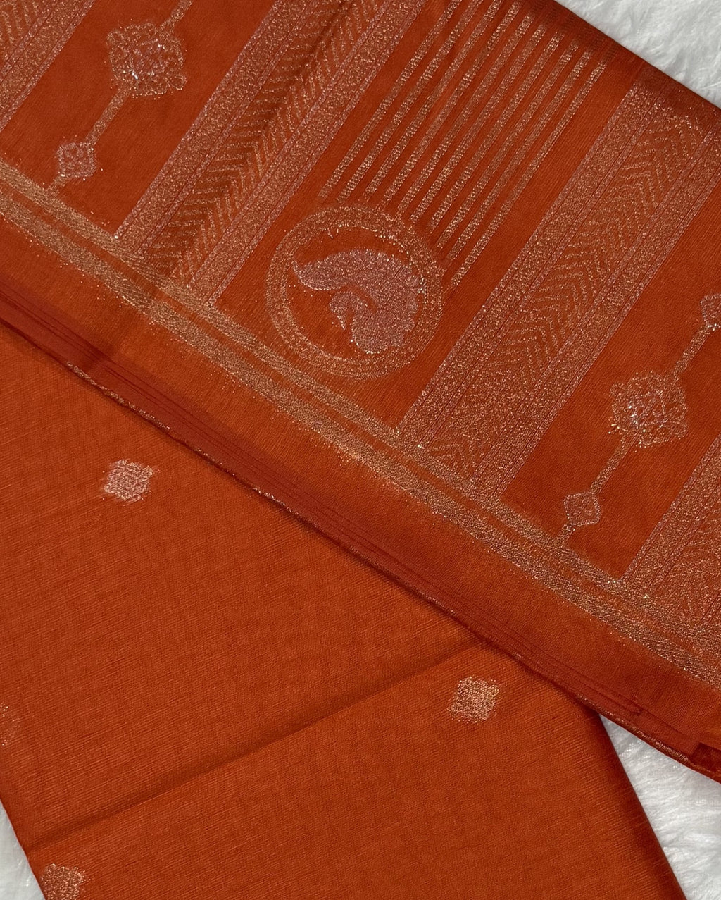 Silk - Linen Silk - Orange