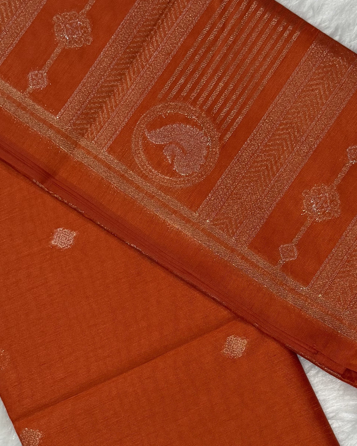 Silk - Linen Silk - Orange