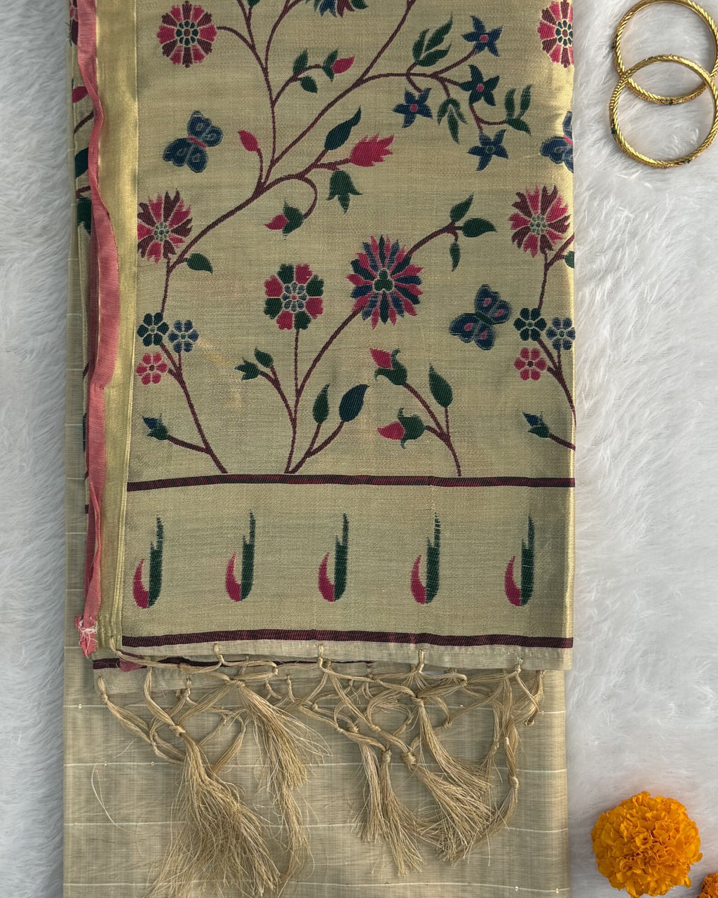 Jamdani - Cotton - Beige Sunflower