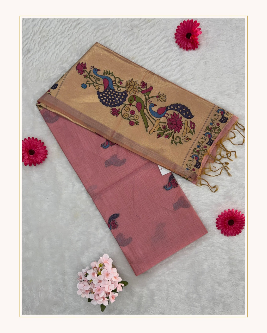 Jamdani - Cotton - Baby Pink