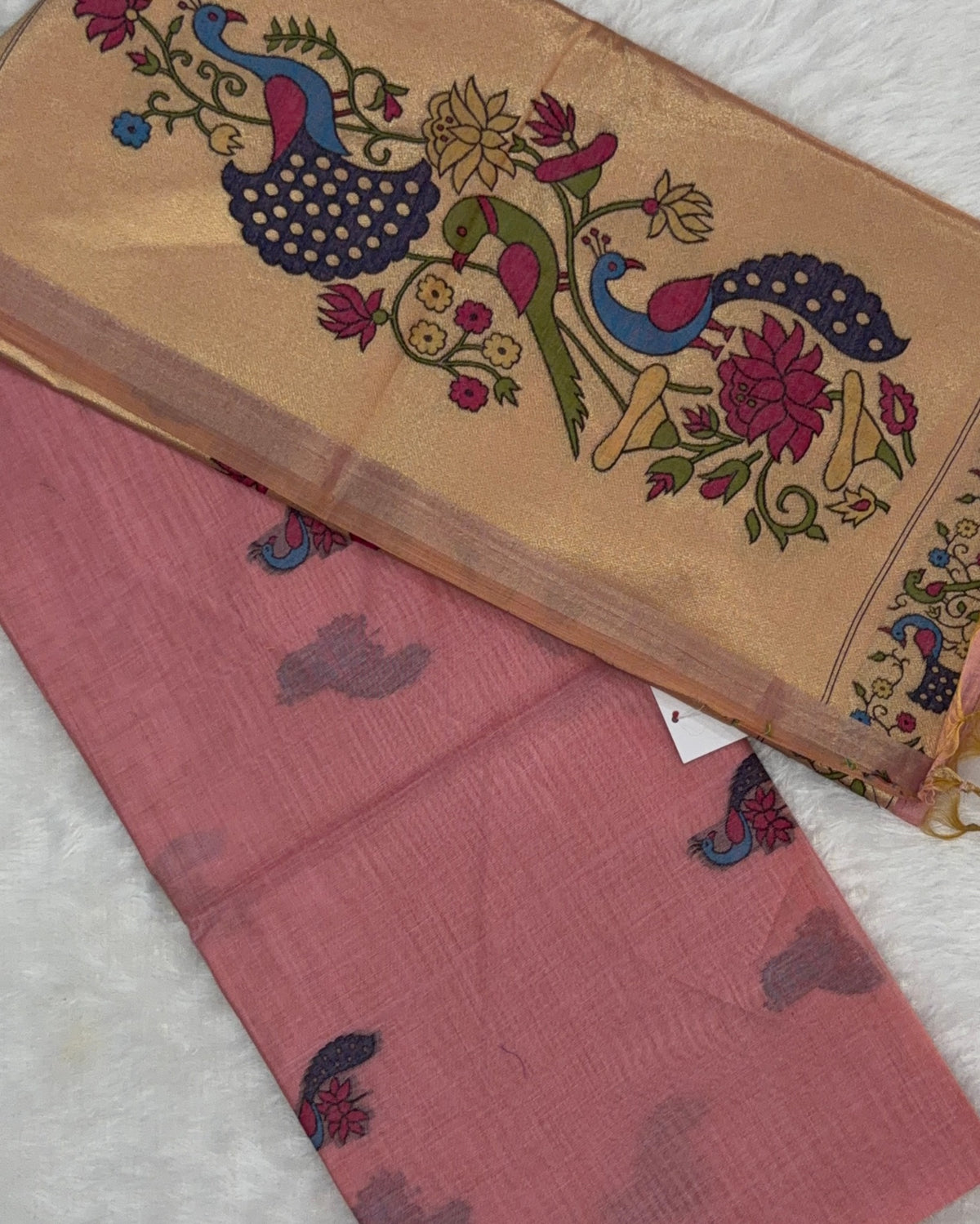 Jamdani - Cotton - Baby Pink