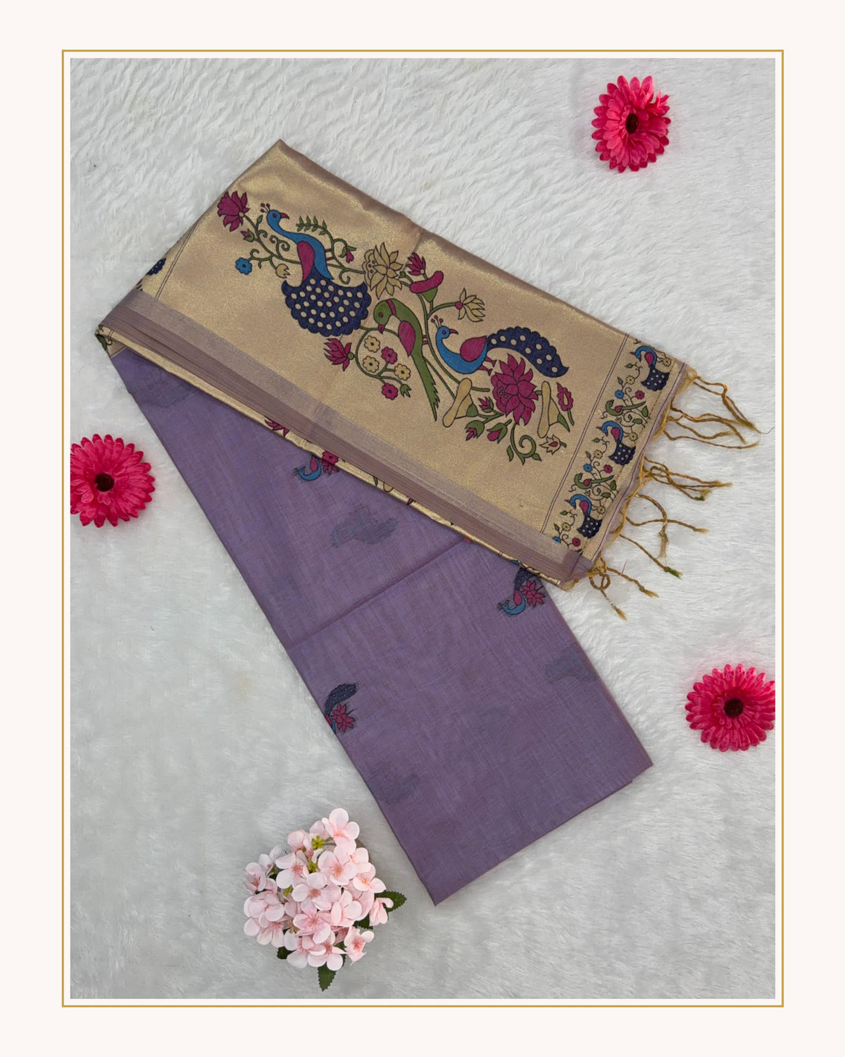 Jamdani - Cotton - Lavender