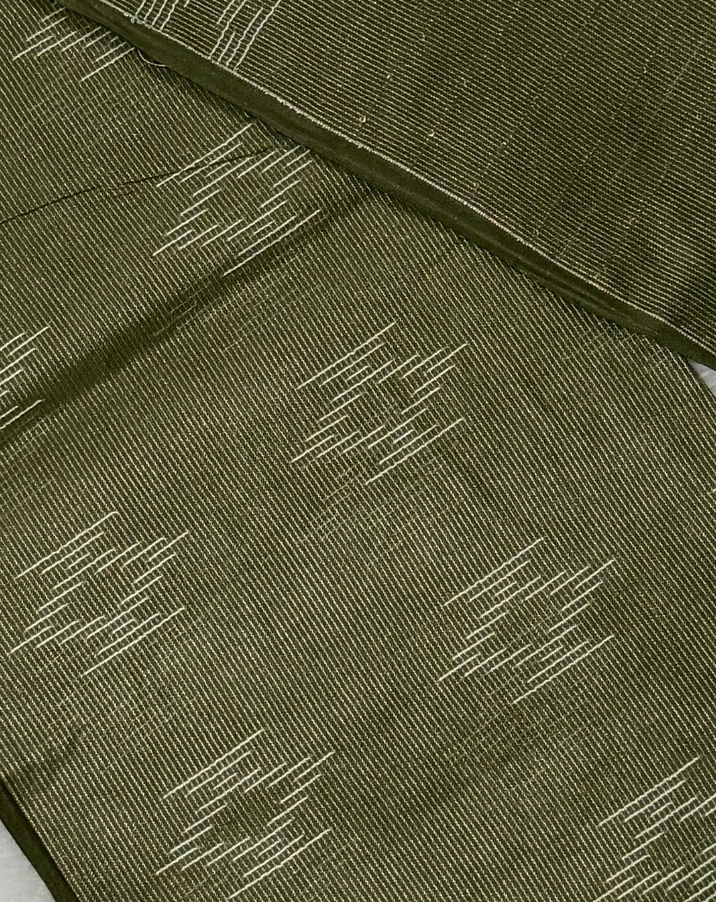Bhagalpuri - Cotton Jari - Olive Green