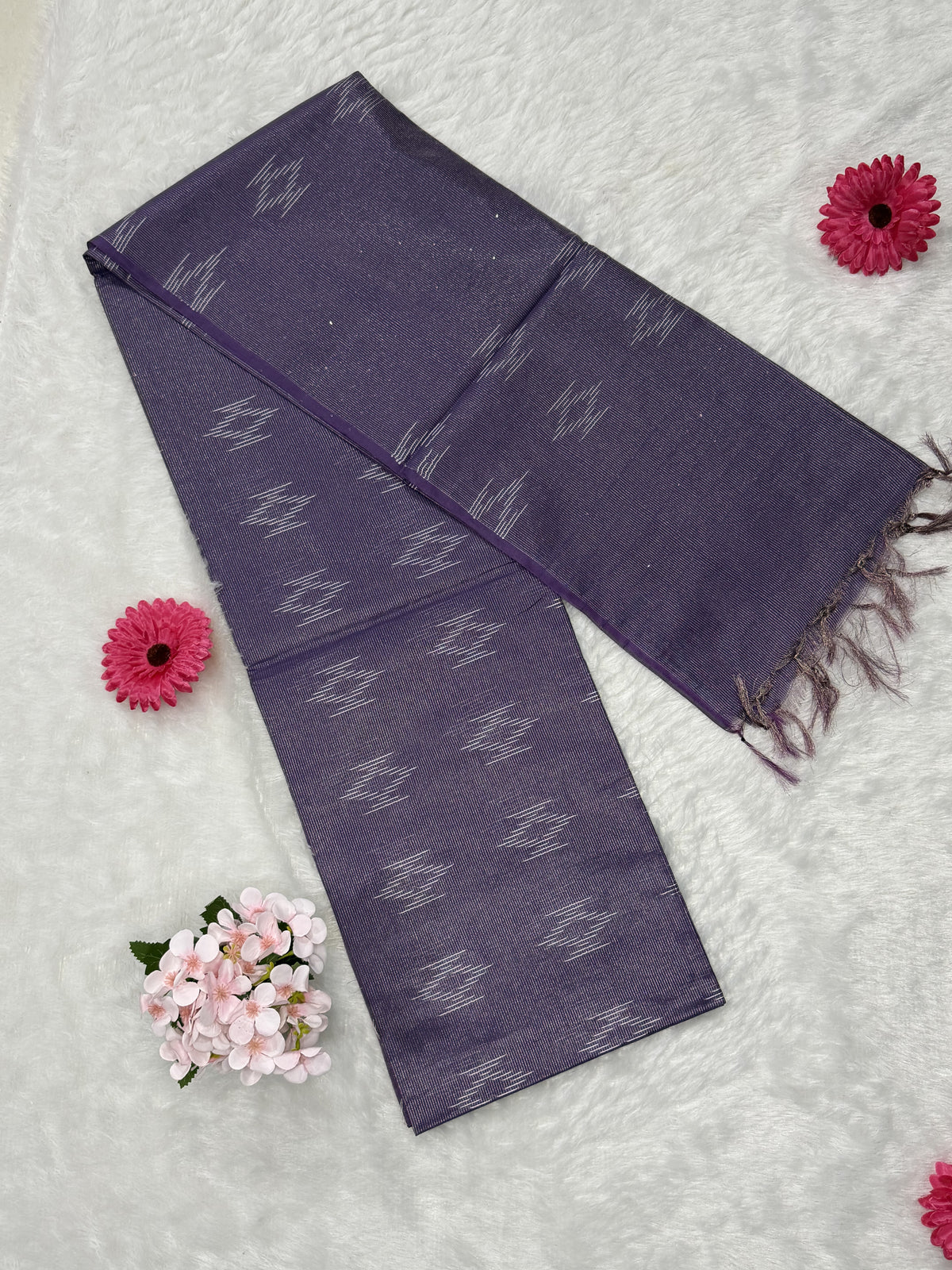 Bhagalpuri - Cotton Jari - Purple