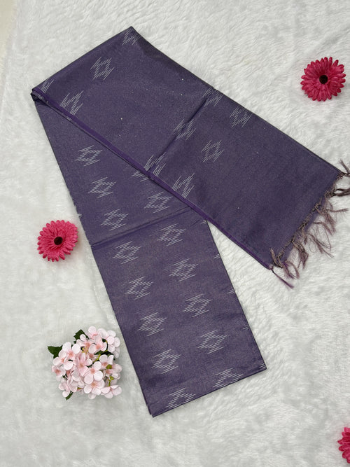 Bhagalpuri - Cotton Jari - Purple