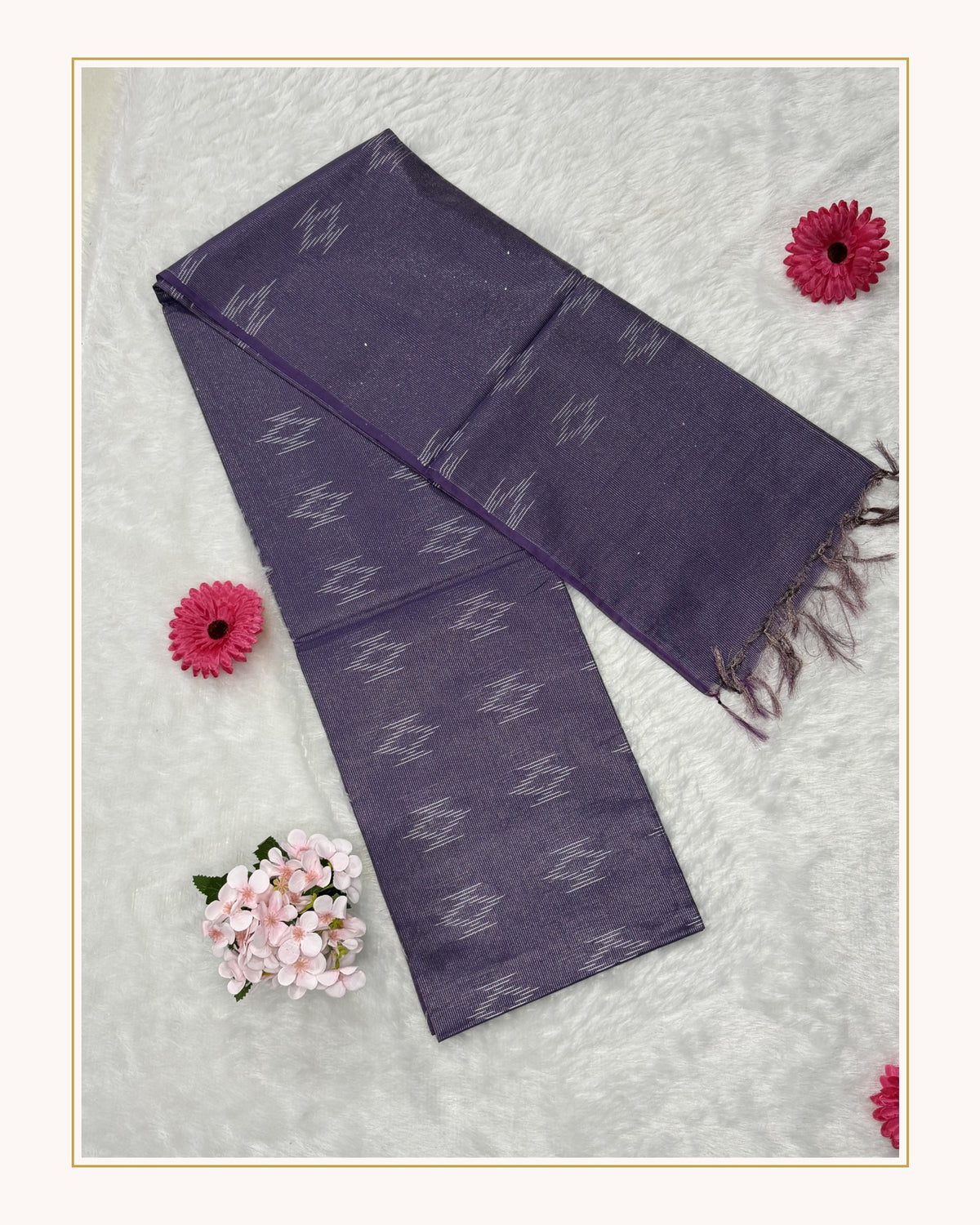 Bhagalpuri - Cotton Jari - Purple