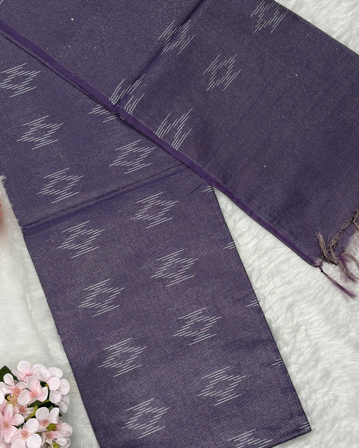 Bhagalpuri - Cotton Jari - Purple