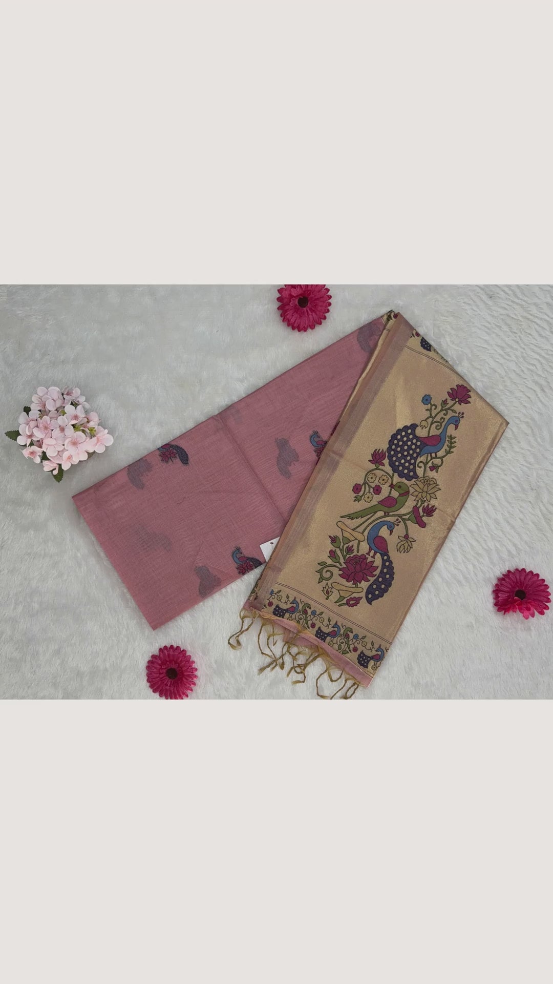 Jamdani - Cotton - Baby Pink