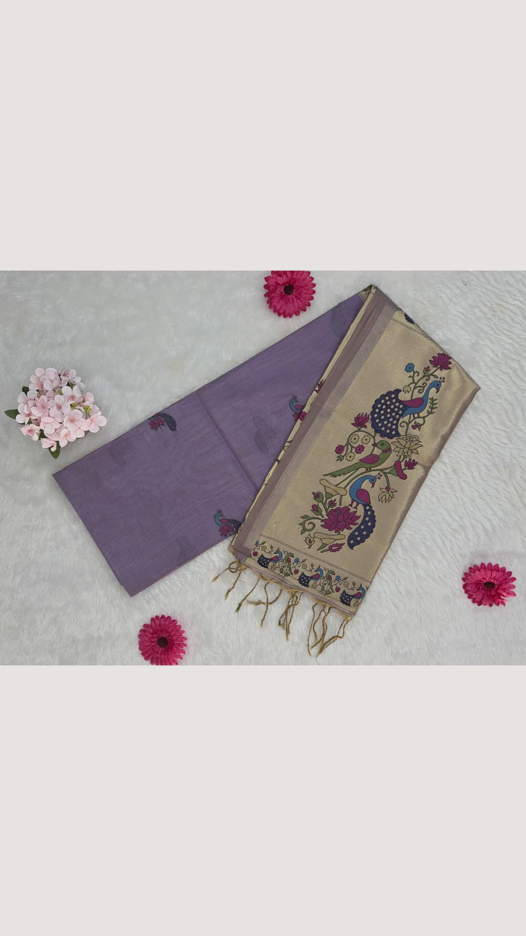 Jamdani - Cotton - Lavender
