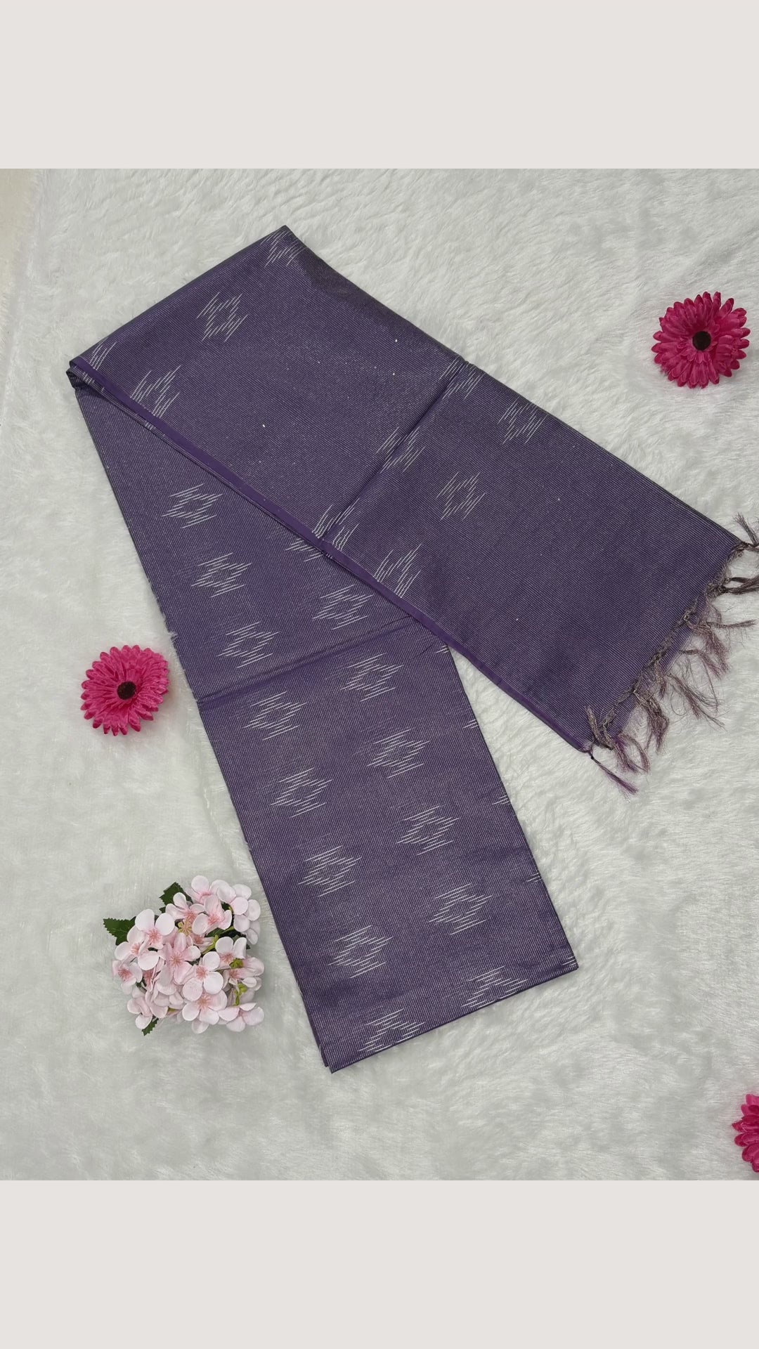 Bhagalpuri - Cotton Jari - Purple