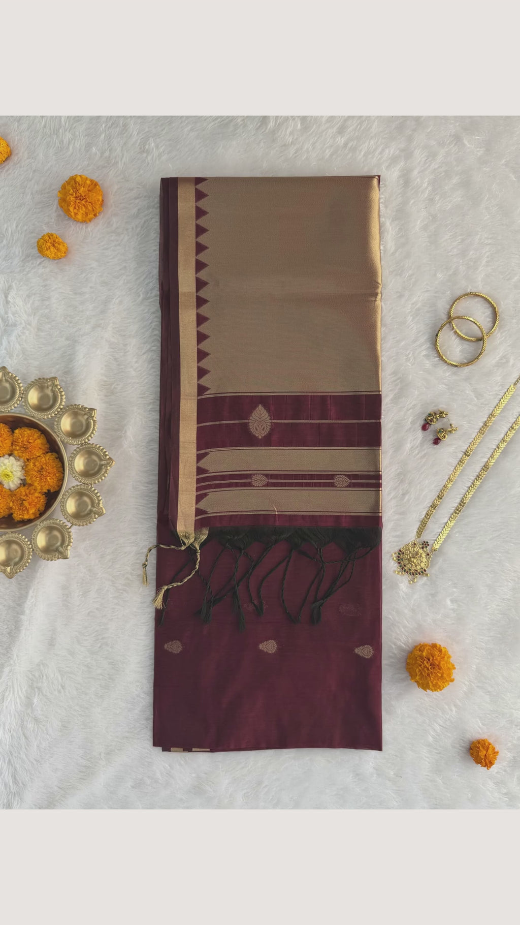 Maheshwari - Cotton Silk - Maroon Red Gold
